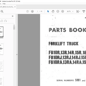 Komatsu Forklift FB10R,13R,14R,15R,18R-4 FB10RJ,13RJ,14RJ,15RJ,Parts Manual - PDF DOWNLOAD
