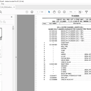 Komatsu Forklift FG_FD35.40.45.50-8- Parts Manual  -  PDF