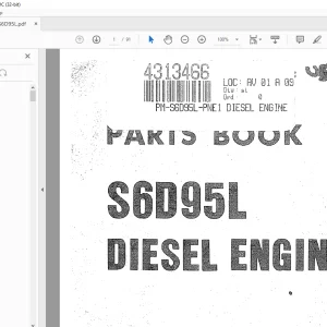 Komatsu S6D95L Diesel Engine Parts Manual - PDF DOWNLOAD