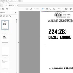 Komatsu Z24(ZB) Diesel Engine Parts Manual Z24(ZB)-BE1 - PDF DOWNLOAD