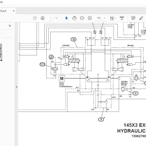 LINKBELT 145X3 EXCAVATOR HYDRAULIC SCHEMATIC MANUAL 15962789-0 PDF
