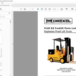 Landoll Drexel Explosion Proof Lift Truck FL60 EX Forklift Parts List Manual - PDF DOWNLOAD