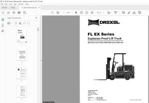 Landoll Drexel FL EX Series Explosion Proof Lift Truck Service & Parts Maintenance Manual PDF