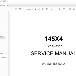 Link-Belt 145X4 Excavator SERVICE MANUAL WLSM1457-00LX - PDF DOWNLOAD