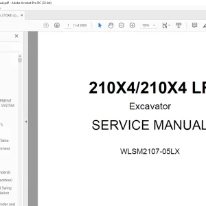 Link-Belt 210X4/210X4 LF Excavator SERVICE MANUAL WLSM2107-05LX - PDF DOWNLOAD