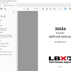 Link-Belt 300X4 Excavator SERVICE MANUAL WLSM3007-03LX - PDF DOWNLOAD