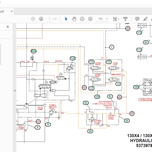 Linkbelt 130X4 / 130X4 DZ / 130X4 LC HYDRAULIC SCHEMATIC MANUAL 53739780-1 PDF