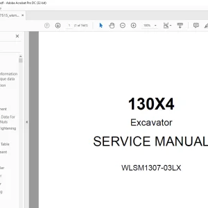 Linkbelt 130X4 Excavator SERVICE MANUAL WLSM1307-03LX - PDF DOWNLOAD