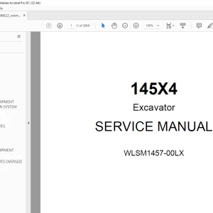 Linkbelt 145X4 Excavator SERVICE MANUAL WLSM1457-00LX - PDF DOWNLOAD