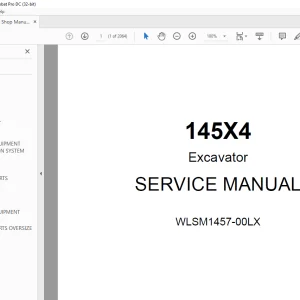 Linkbelt 145X4 Excavator Service Manual WLSM1457-00LX - PDF DOWNLOAD