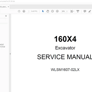 Linkbelt 160X4 Excavator SERVICE MANUAL WLSM1607-02LX - PDF DOWNLOAD