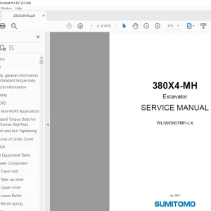 Linkbelt 380X4-MH Excavator SERVICE MANUAL WLSM3807MH-LX - PDF DOWNLOAD