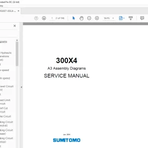 Linkbelt Sumitomo 300X4 A3 Assembly Diagrams SERVICE MANUAL - PDF