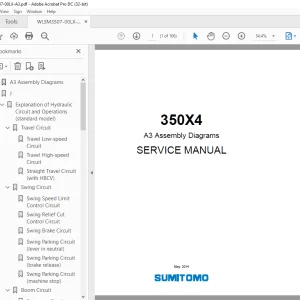 Linkbelt Sumitomo 350X4 A3 Assembly Diagrams SERVICE MANUAL - PDF DOWNLOAD