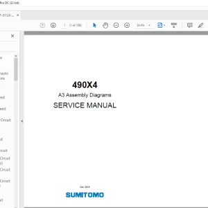 Linkbelt Sumitomo 490X4 A3 Assembly Diagrams SERVICE MANUAL - PDF DOWNLOAD