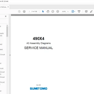Linkbelt Sumitomo 490X4 A3 Assembly Diagrams SERVICE MANUAL - PDF DOWNLOAD