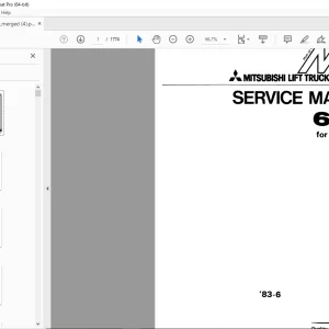 Mitsubishi Forklift Truck 6D15 FD100 FD115 FD135 FD150A Service Manual - PDF DOWNLOAD