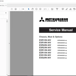 Mitsubishi Forklift ESR15N-36V ESR18N-36V ESR20N-36V ESR23N-36V EDR13N-36V EDR15N-36V ESS15N-36V ESS20N-36V Service Manual PDF