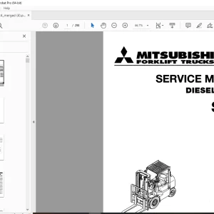 Mitsubishi Forklift Diesel Engine S4Q2 2976-up FD10 FD14 FD15 FD18 Service Manual PDF
