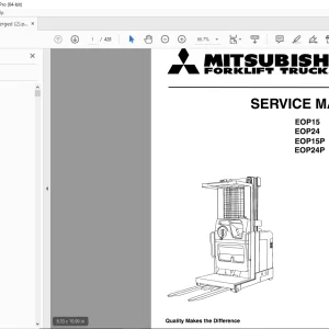 Mitsubishi Forklift Truck EOP15 EOP24 EOP15P EOP24P Service Manual - PDF
