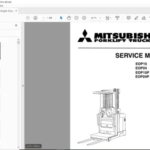 Mitsubishi Forklift EOP15 EOP24 EOP15P EOP24P Service Manual P.NO WENB8560-01 PDF