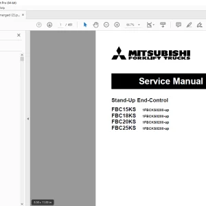 Mitsubishi Forklift Truck FBC15KS FBC18KS FBC20KS FBC25KS Service Manual - PDF