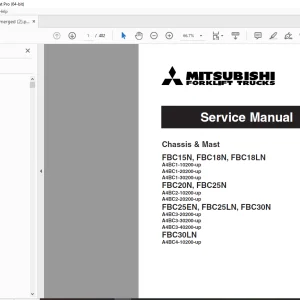 Mitsubishi Truck FBC15N FBC18N FBC18LN FBC20N FBC25N FBC25EN FBC25LN FBC30N FBC30LN Service Manual PDF