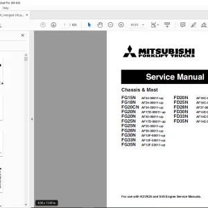 Mitsubishi Forklift FG15N FG18N FG20CN FG20N FG20N FG25N FG25N FG28N FG30N FG33N FG35N FD20N FD25N FD28N FD30N FD33N FD35N Service Manual PDF