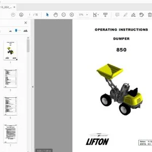 WACKER NEUSON KRAMER 850 DUMPER OPERATION MANUAL - PDF DOWNLOAD