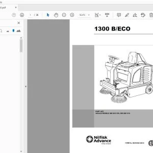Nilfisk Advance 1300 B/ECO 9083013010, 9083301010 Parts Manual - PDF