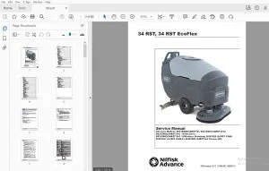 Nilfisk Advance 34 RST, 34 RST EcoFlex Service Manual - PDF DOWNLOAD
