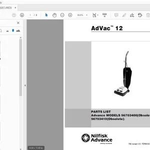 Nilfisk Advance AdVac 12 Parts Manual - PDF DOWNLOAD