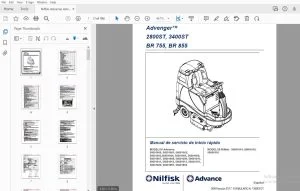 Nilfisk Advance Advenger 2800ST, 3400ST BR 755, BR 855 Manual de servicio de inicio rápido  - PDF DOWNLOAD