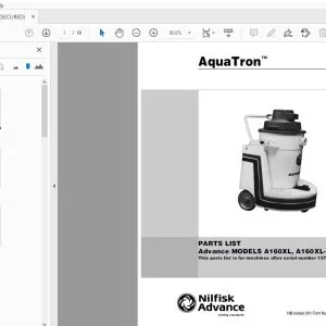 Nilfisk Advance AquaTron A160XL, A160XL-5 Parts Manual 042177 - PDF DOWNLOAD