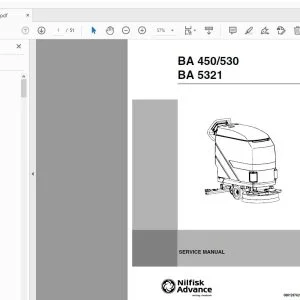 Nilfisk Advance BA 450/530 BA 5321 Service Manual - PDF DOWNLOAD