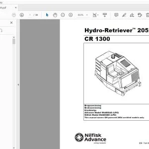 Nilfisk Advance Hydro-Retriever 2052 CR 1300 Brugsanvisning - PDF