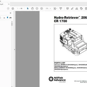 Nilfisk Advance Hydro-Retriever 2067 CR 1700 Parts Manual - PDF DOWNLOAD