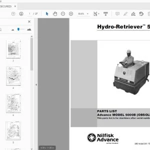 Nilfisk Advance Hydro-Retriever 5000B Parts Manual 56042003 - PDF DOWNLOAD