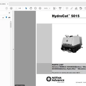 Nilfisk Advance HydroCat 5015 Parts Manual - PDF DOWNLOAD