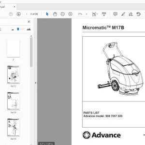 Nilfisk Advance Micromatic M17B Parts Manual - PDF DOWNLOAD