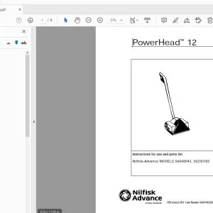 Nilfisk Advance PowerHead 12 Instructions for use & parts Manual - PDF DOWNLOAD