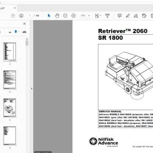Nilfisk Advance Retriever 2060 SR 1800 Service Manual - PDF DOWNLOAD