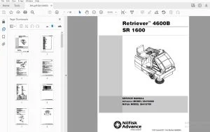 Nilfisk Advance Retriever 4600B SR 1600 Service Manual - PDF DOWNLOAD