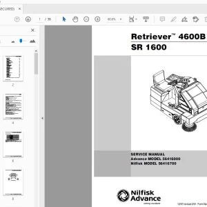 Nilfisk Advance Retriever 4600B SR 1600 Service Manual - PDF DOWNLOAD