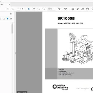 Nilfisk Advance SR1005B Parts Manual - PDF DOWNLOAD