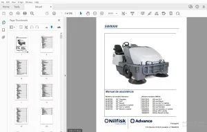Nilfisk Advance SW8000 Manual de assistência - PDF DOWNLOAD
