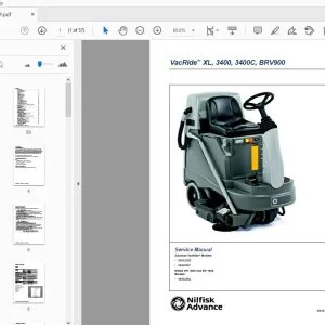 Nilfisk Advance VacRide XL, 3400, 3400C, BRV900 Service Manual - PDF