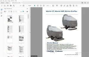 Nilfisk Advance Warrior ST, Warrior AXP, Warrior EcoFlex Service Manual - PDF