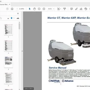 Nilfisk Advance Warrior ST, Warrior AXP, Warrior EcoFlex Service Manual - PDF