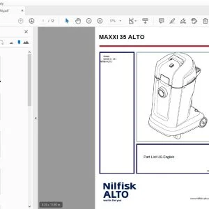 Nilfisk Alto Maxxi 35 Alto Parts Manual - PDF DOWNLOAD